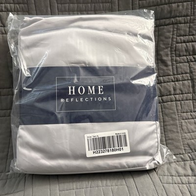 Home Reflections Silver 1000 Thread Twin XL Size Sheet Set College Dorm NEW