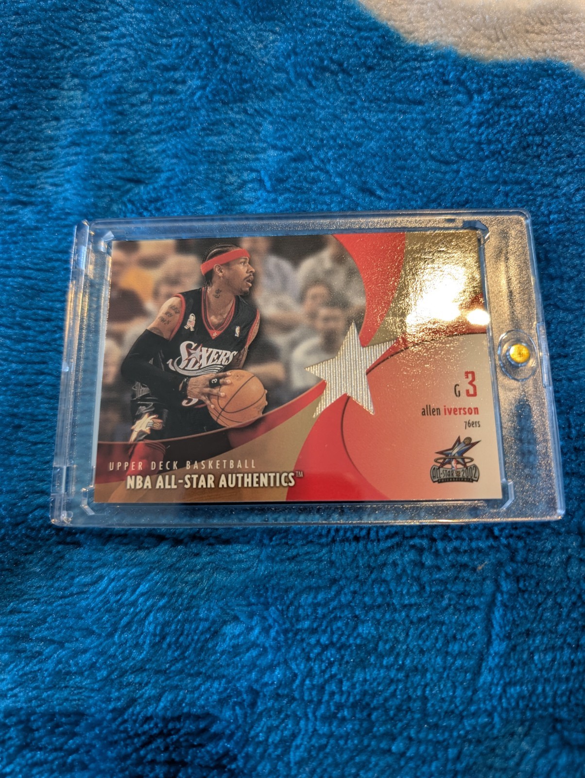 2002-03 Upper Deck - All-Star Authentics Allen Iverson #AI-AJ Game-Used Jersey view 1
