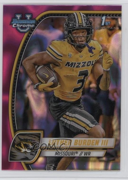 2024 Bowman U Chrome Pink Lava Refractor Luther Burden III #123 00li
