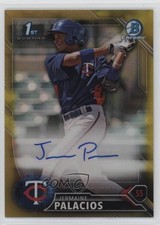 2016 Bowman Chrome Prospects Gold Refractor 27/50 Jermaine Palacios Auto ok2