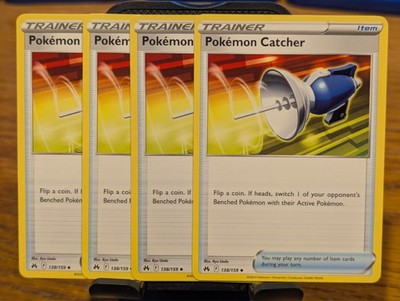 Pokemon TCG Crown Zenith Pokemon Catcher 138/159 x4 Playset