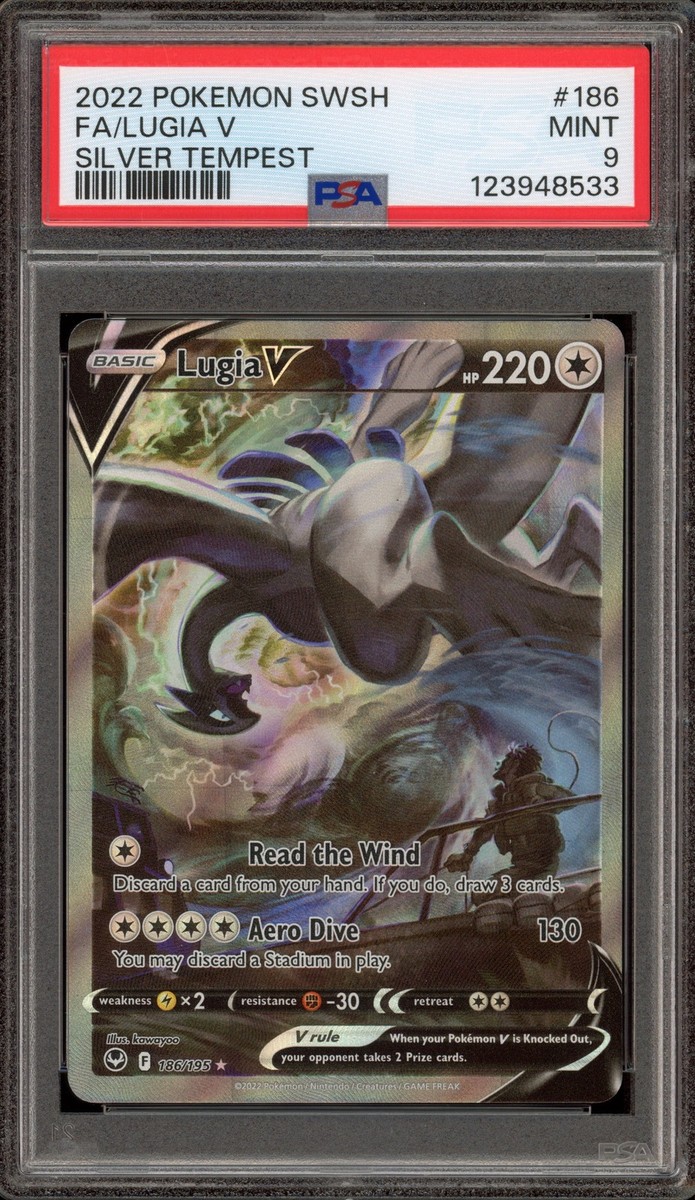 Pokemon Lugia V Silver Tempest Full Alt Art #186 PSA 9 Mint | eBay