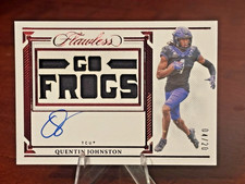 2023 Panini Flawless Collegiate Team Slogan Signatures Ruby /20 Quentin Johnston
