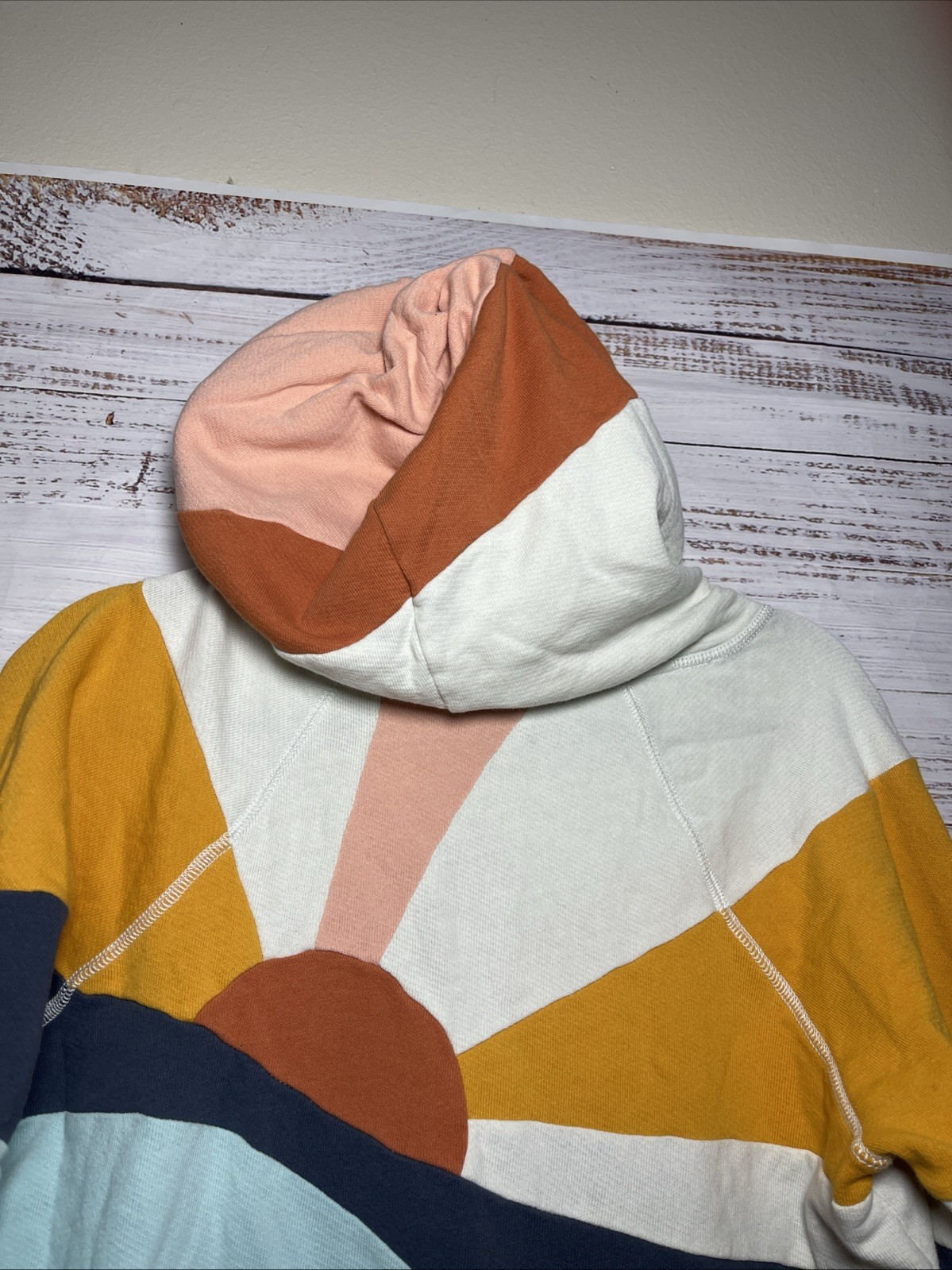 Faherty Soleil Abstract Sun Pullover Sunrise Hood… - image 8