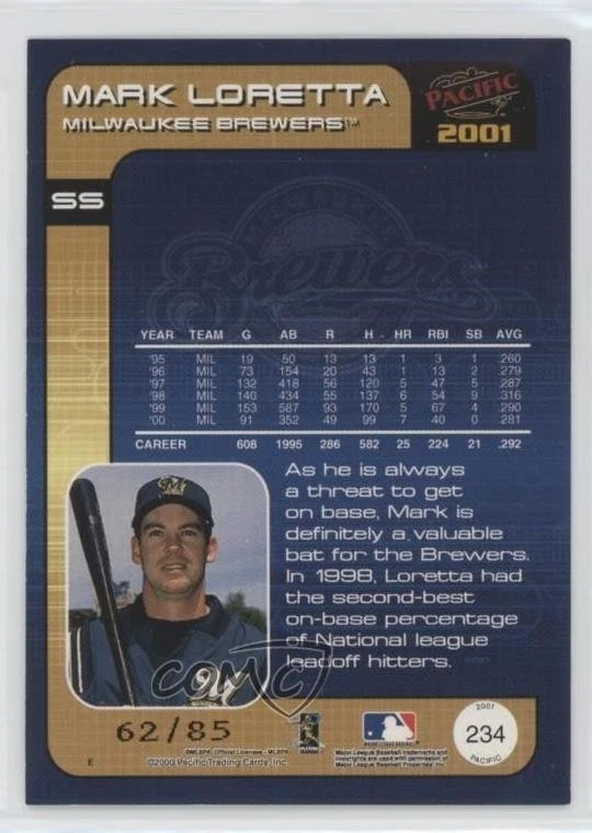 2001 Pacific Retail LTD /85 Mark Loretta #234 - Image 2 of 2