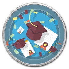 1 oz Silver Colorized Round - APMEX (Graduation Celebration) 104.57 per troy oz