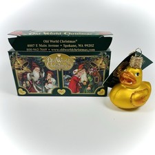 Old World Christmas Blown Glass Ornament for Christmas Tree, Rubber Ducky NWT