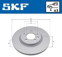 2X Skf Bremsscheibe InnenbelüFtet Ø332Mm FüR Vw Amarok 2H_ S1B 2HA 2HB