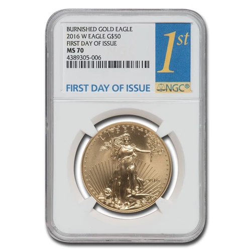 2016-W 1 oz Burnished Gold Eagle MS-70 NGC (FDI)