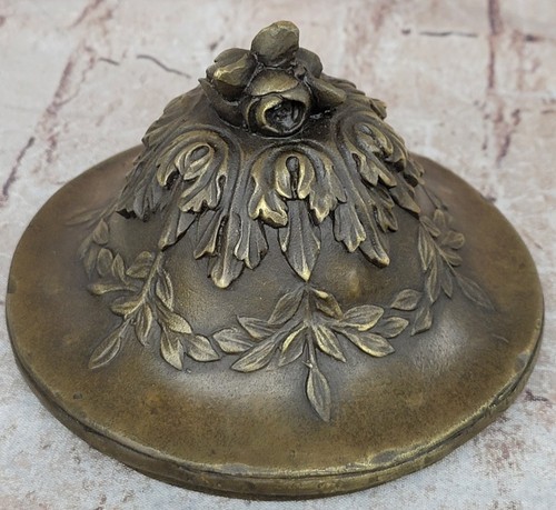 Grand Vintage Genuine 100% Bronze Urn Sculpture: Louis XVI Style Figure - Picture 9 of 10