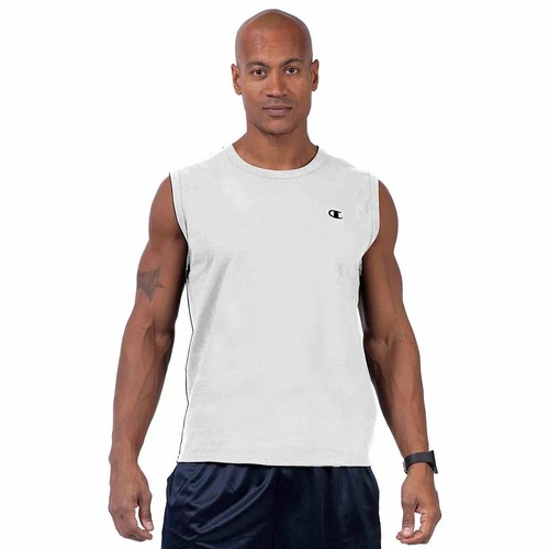 NWT NEW Champion Mens Muscle Tee WHITE 