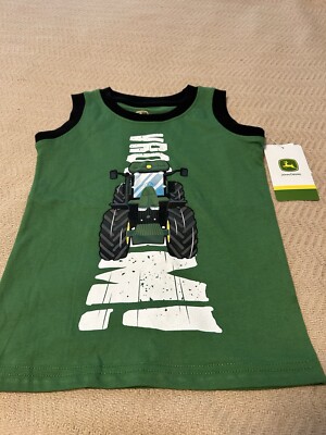 John Deere Sleeveless Tractor Shirt Size 3T New
