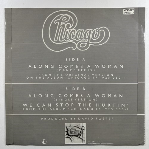 Chicago “Along Comes A Woman” Maxi Single 12"/Full Moon W9082T (NM) UK 1984 - Picture 2 of 5