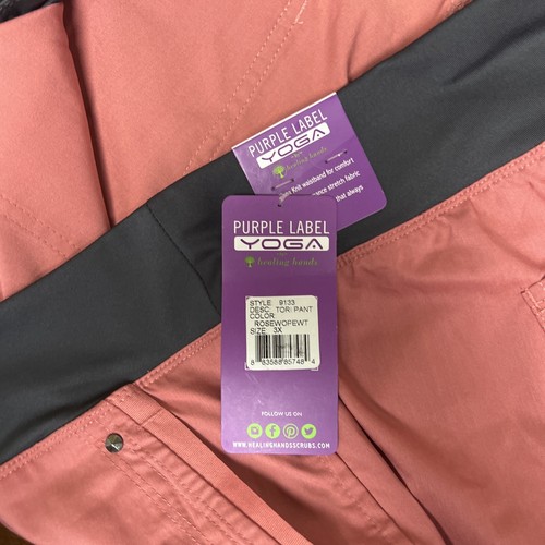 Purple Label Yoga Scrub Pants Pockets Medical Hospital Nursing size 3XL - Picture 8 of 10