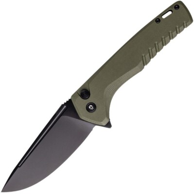 TKTF3GODBK1 Tekto F3 Charlie Button Lock Od Green G10 Handle D2 Plain Od Green