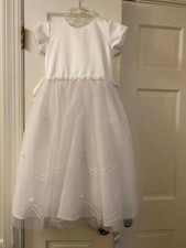 NEW Us Angels Girls Dress White for Communion or Flower Girl Size 7
