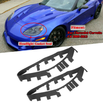 2* Left &Right Headlight Lens Trim Gaskets Replacement for 2005-2013 Corvette C6