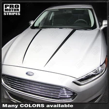 FORD FUSION 2013-2021 Hood Accent Side Spear Stripes Decals (Choose Color)