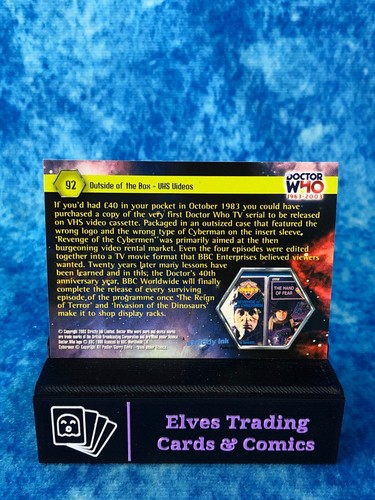 Doctor Who 1963-2003: 40th Anniversary SINGLE Non-Sport Trading Card 2003 - Picture 182 of 228