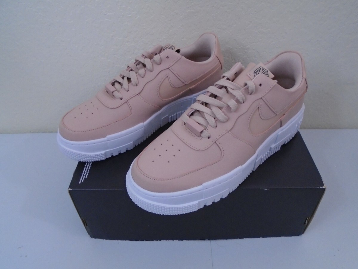 Nike Air Force AF1 Pixel Beige Pink White CK6649-200 Womens Size