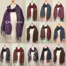Women Spring Winter Pashmina Shawl Paisley Stole Scarf Wraps Scarves 68" x 27"