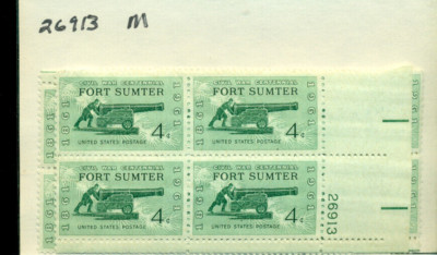 切手13 1961 Mint NH MATCHED SET Plate Block - Scott#1178 P#26913 Fort