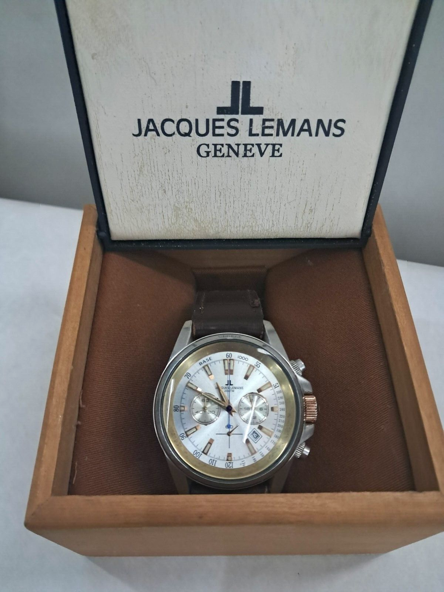Jacques Lemans 1-1117 Mens Chronograph 44mm 20ATM | eBay