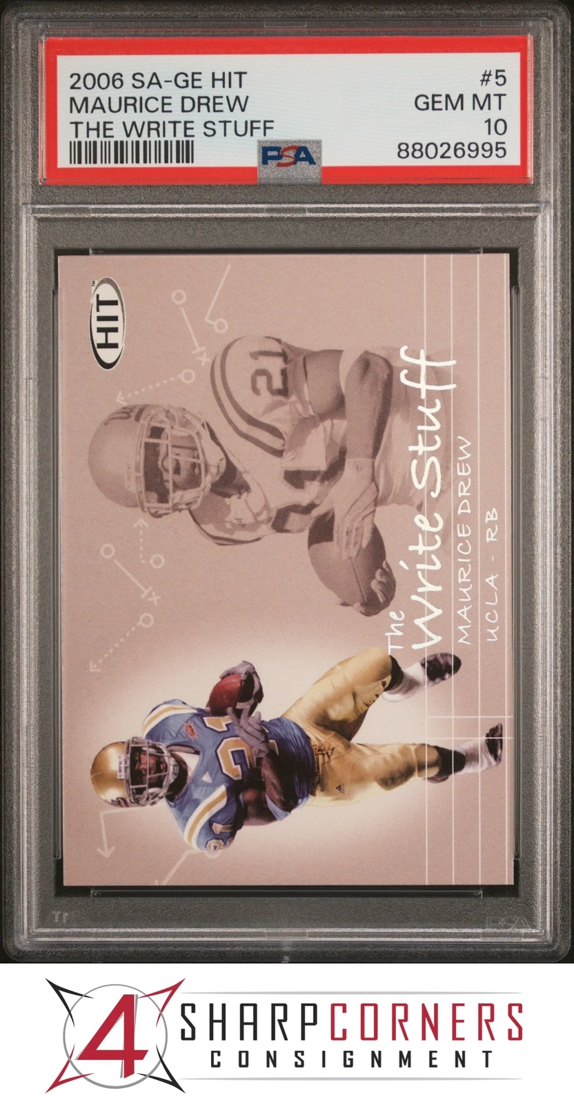 Maurice Jones-Drew SA-GE Hit the Write Stuff #5 Base