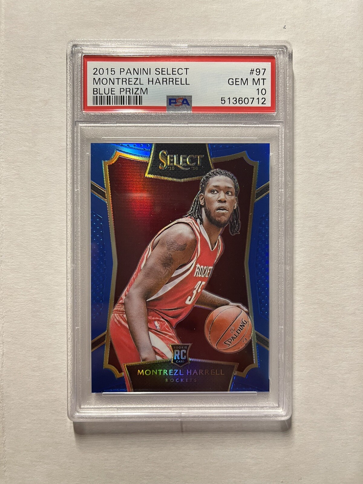 2015-16 Panini Select Montrezl Harrell #97 BLUE PRIZM /249 PSA 10 Rookie RC