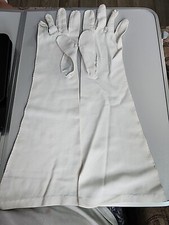 Vintage Wear Right Ivory Long Opera Gloves 16 Inches Size 7.5