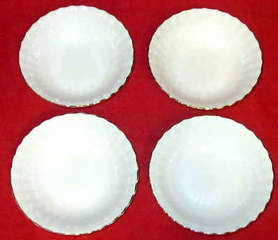 SET  4 ROYAL ALBERT BONE CHINA ENGLAND VAL D'OR  FRUIT DESSERT BOWLS 5 3/8'' XLNT