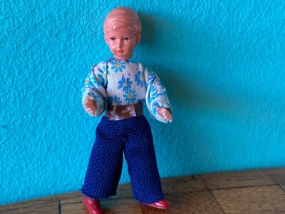 Junge Caco Biegepuppe Puppenstube  Puppenhaus 1:18 dollhouse flexible doll