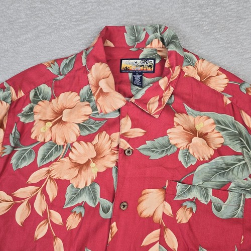 Havana Jacks Cafe Hawaiian Shirt Mens Extra Large Tropical All Over Print Rayon - Picture 2 of 11