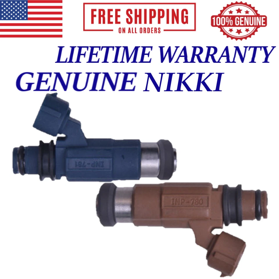 NUEVO 4 piezas OEM NIKKI INYECTORES DE COMBUSTIBLE PARA 2000, 2001, 2002 Mazda 626 2.0L I4 Foto 2 de 2