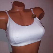 Victoria Secret PINK Sports Bra XS White Solid Removable Padding Wireless New