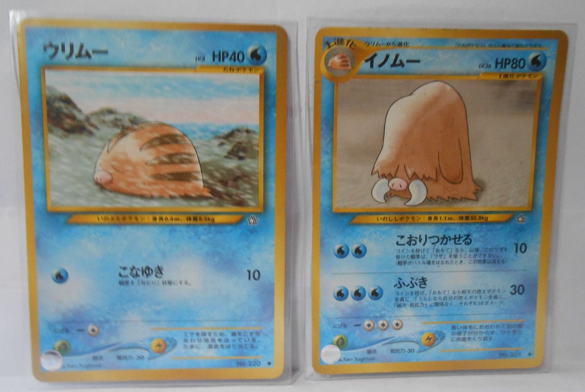 Swinub & Piloswine Japanese Pokemon Cards | eBay Swinub & Piloswine Japanese Pokemon Cards | eBay