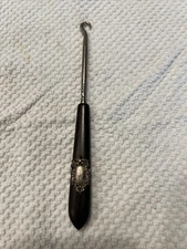 Old Vtg SHOE BOOT LACE HOOK FASHION ACCESSORIES COLLECTIBLES Ebony