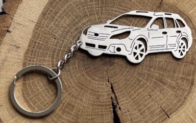 Keychain Subaru Outback BR Key ring high quality stainless steel