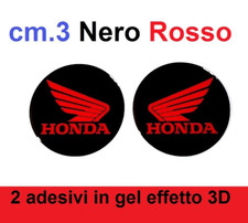 2 adesivi HONDA GEL 30.mm Resinati morbidi scritta stemma logo 3D per Auto Moto