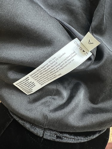 EILEEN FISHER Black Quilted Bomber Jacket XL Velvet Silk Blend Lining Full Zip - Picture 5 of 6
