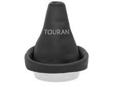 SCHALTMANSCHETTE FÜR VW TOURAN 2003-2015 SCHALTSACK LEDER STICKEREI GRAU