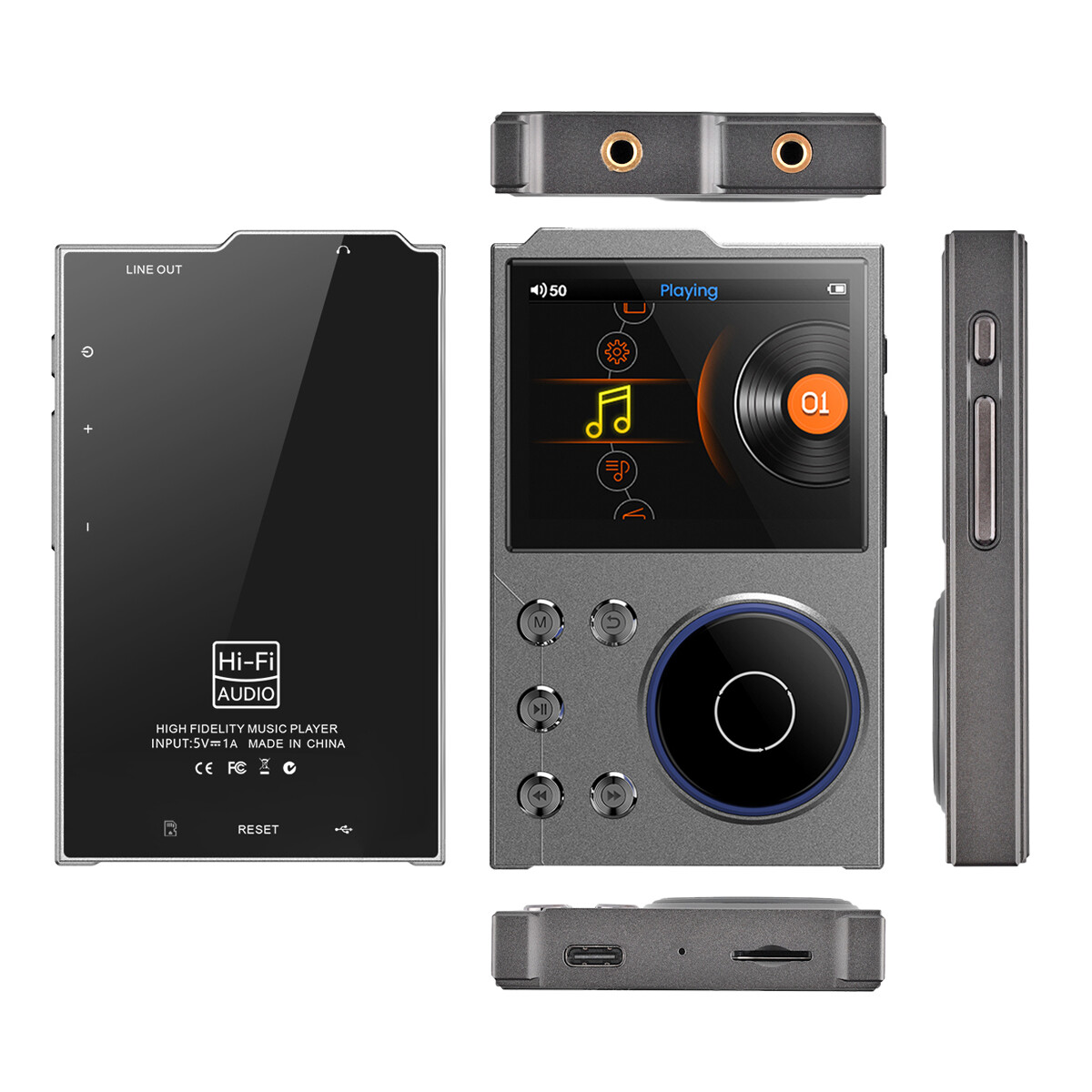 Digital HiFi MP3 Player W/ Bluetooth 5.3 Lossless DSD 256GB High Sound Quality *