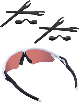 Replacement NosePads EarSocks Rubber Kits for Radar EV Pitch OO9211 Sunglasses