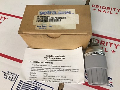 SETRA 2091500PG2M11A1 PRESSURE TRANSMITTER 0-500 PSIG 4-20 mA, NEW, WARRANTY