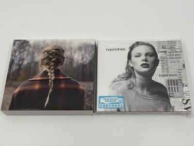 Taylor Swift 2-CD: Reputation w/DVD & Poster & Evermore w/ Calendar & 3Postcards