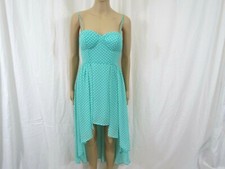 Forever 21 Women Dress Size Small Polka Dots Spaghetti Strap Green