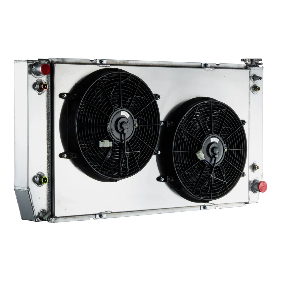 4 Row Radiator Shroud Fan For 88-2000,97 Chevy GMC C2500 C3500 K2500 Pickup 7.4L Foto 3 de 4