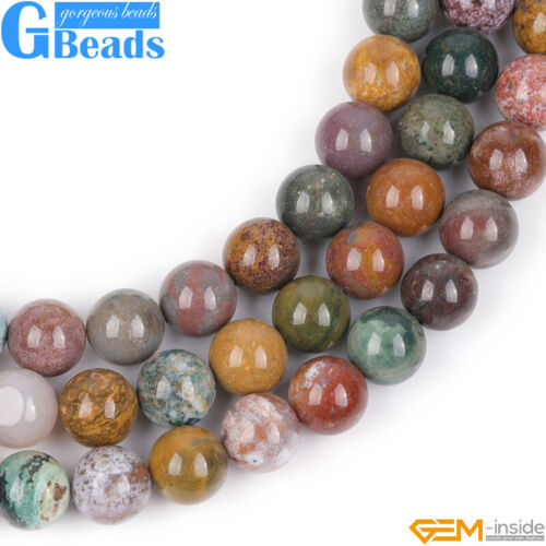 Cuentas de jaspe océano 15" natural mezclado color arco iris piedras preciosas para hacer joyas - Imagen 37 de 66