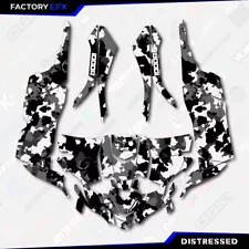 Gray Distressed Camo Graphics kit fits Yamaha YXZ 1000R 2019-2024 Decals