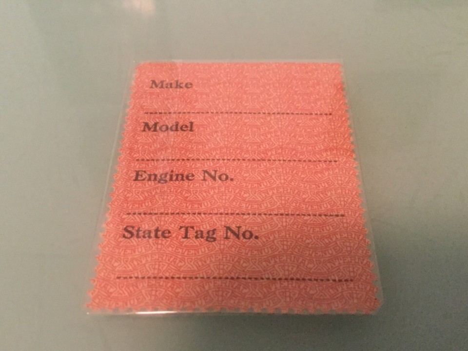 USA IRS Stamp Federal Use Tax On Motor Vehicles, 5.00, Red, MINT eBay